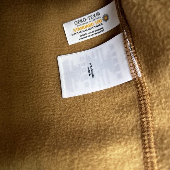 Land's End Brown Striped Fleece Jacket Women's Size Large - Picture 4 of 5